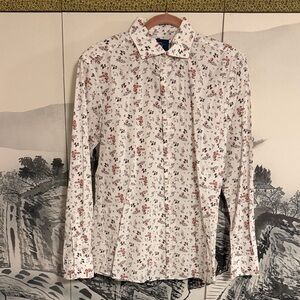 Moss Mens Floral Button Down - S